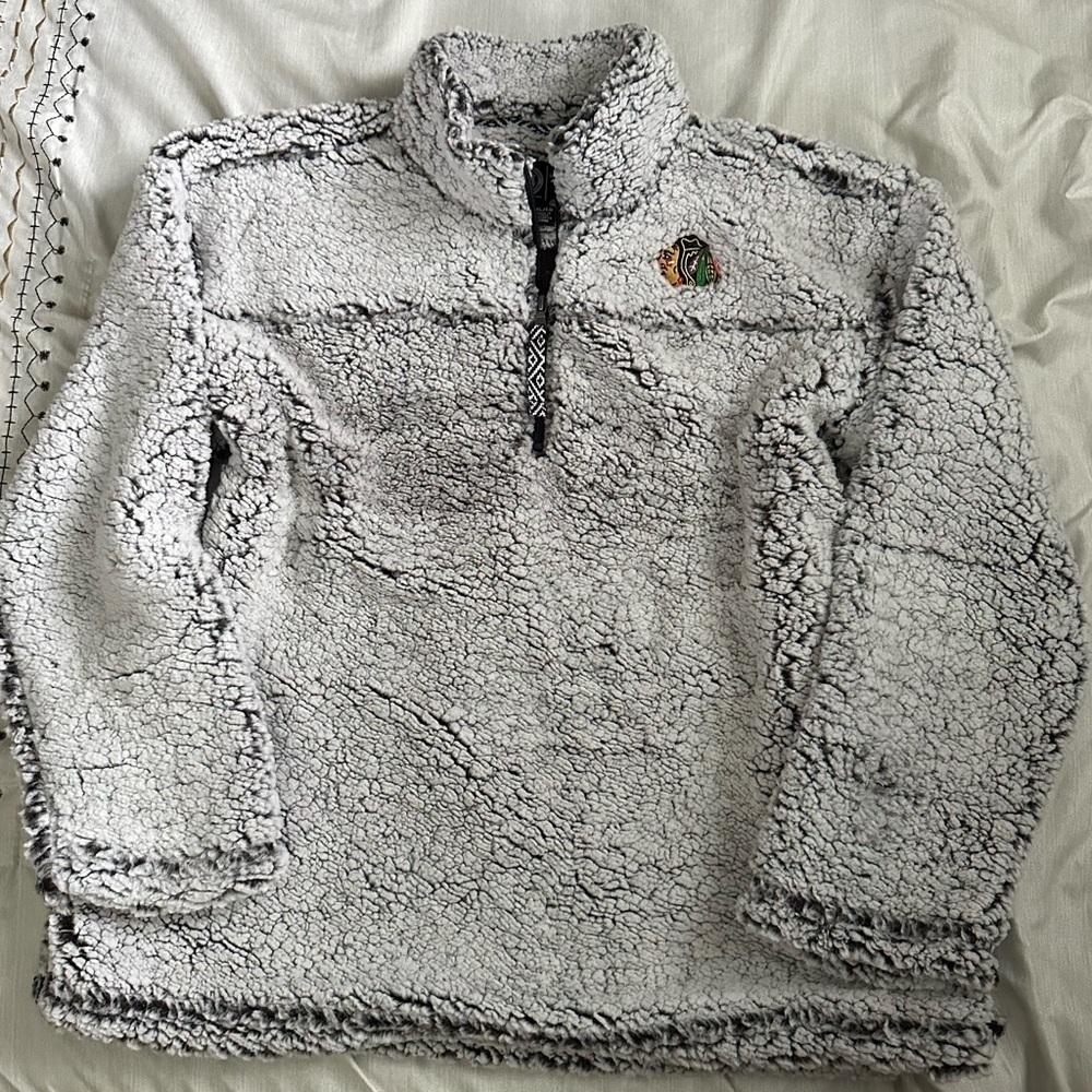 Chicago Blackhawks Sherpa Quarter-Zip Pullover Jacket